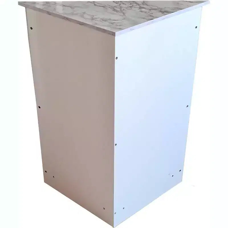 Mobiletto angolare da bagno con ripiani, bianco
