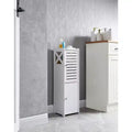 Kings Brand Furniture  Crane Free-Standing Bathroom Storage Cabinet Organizer Unit with 2 Doors, White