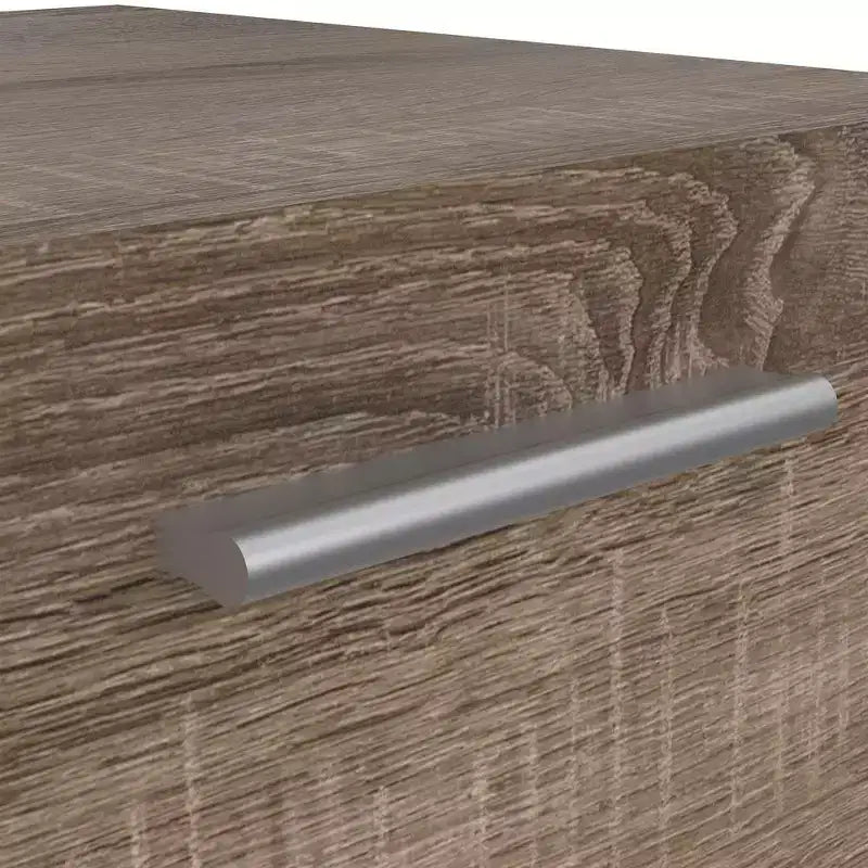 Comodino a 2 cassetti finitura rovere tartufo | Tavolino da notte moderno