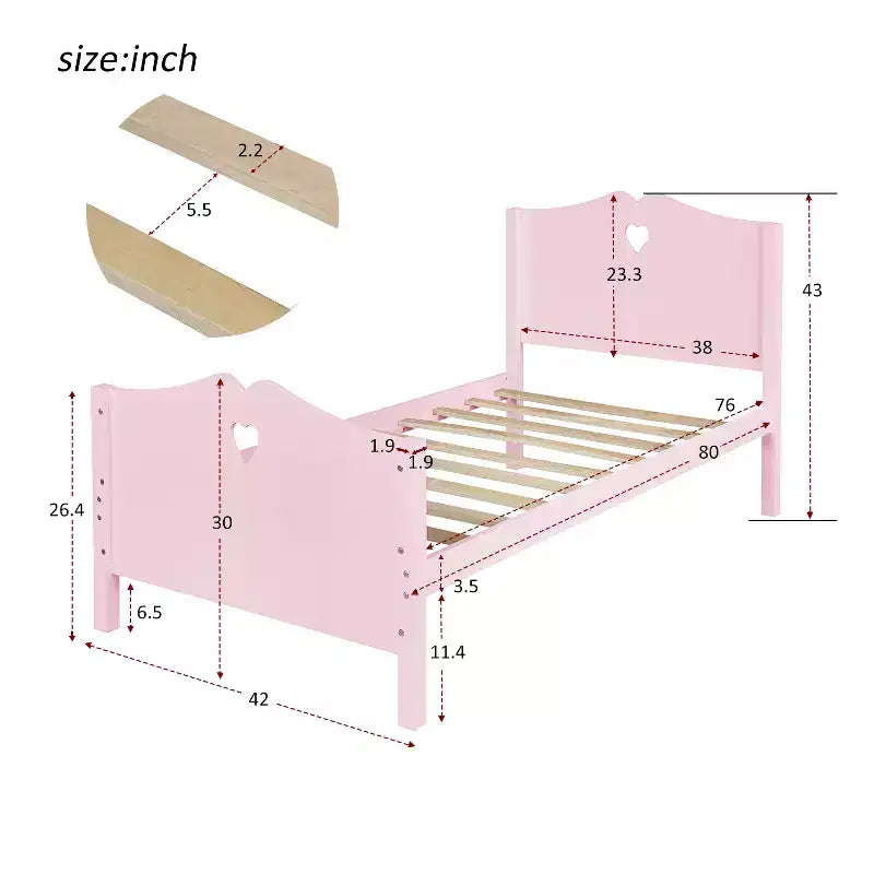 Letto matrimoniale moderno in legno con testiera e pediera