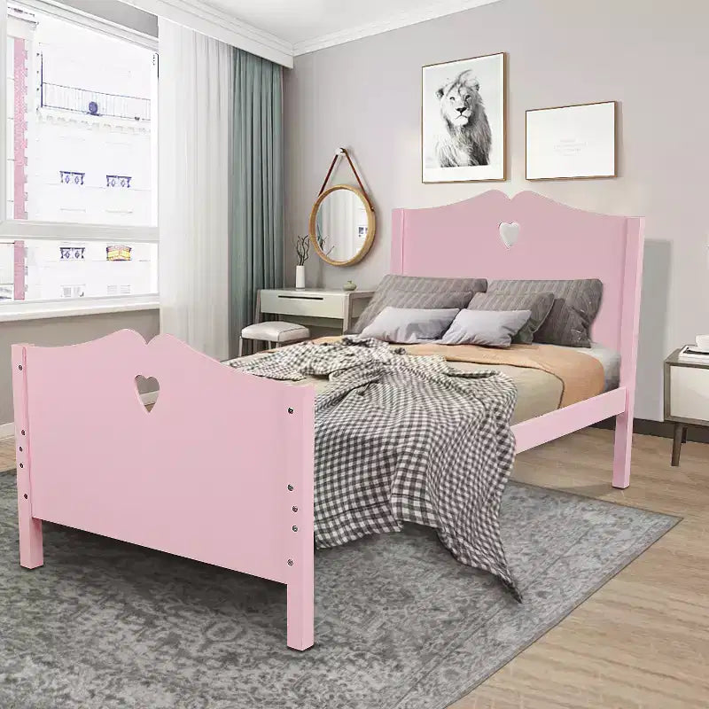 Letto matrimoniale moderno in legno con testiera e pediera