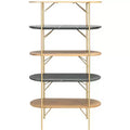 Lawson Marble Bookcase - SFV5734 - Natural/Black - Safavieh Couture