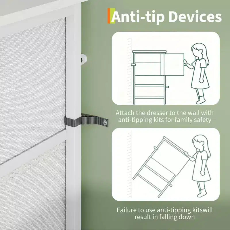 Mobile Porta TV Centro Intrattenimento per TV da 45-65 Pollici, con Luci, 8 Cassetti in Tessuto, Cornice in Metallo e Top in Legno Mobile Contenitore per Soggiorno, Camera da Letto, Corridoio