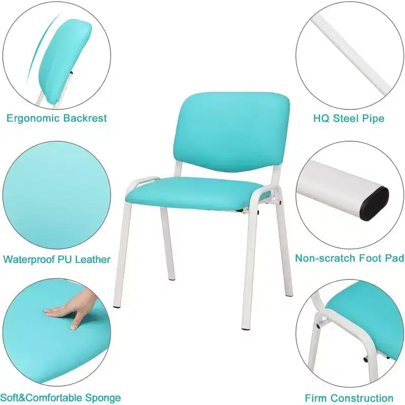 Sedie impilabili in PU per sala d'attesa e sala riunioni, set da 5