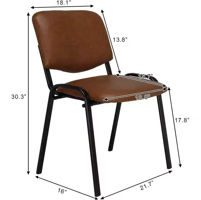 Sedie impilabili in PU per sala d'attesa e sala riunioni, set da 5