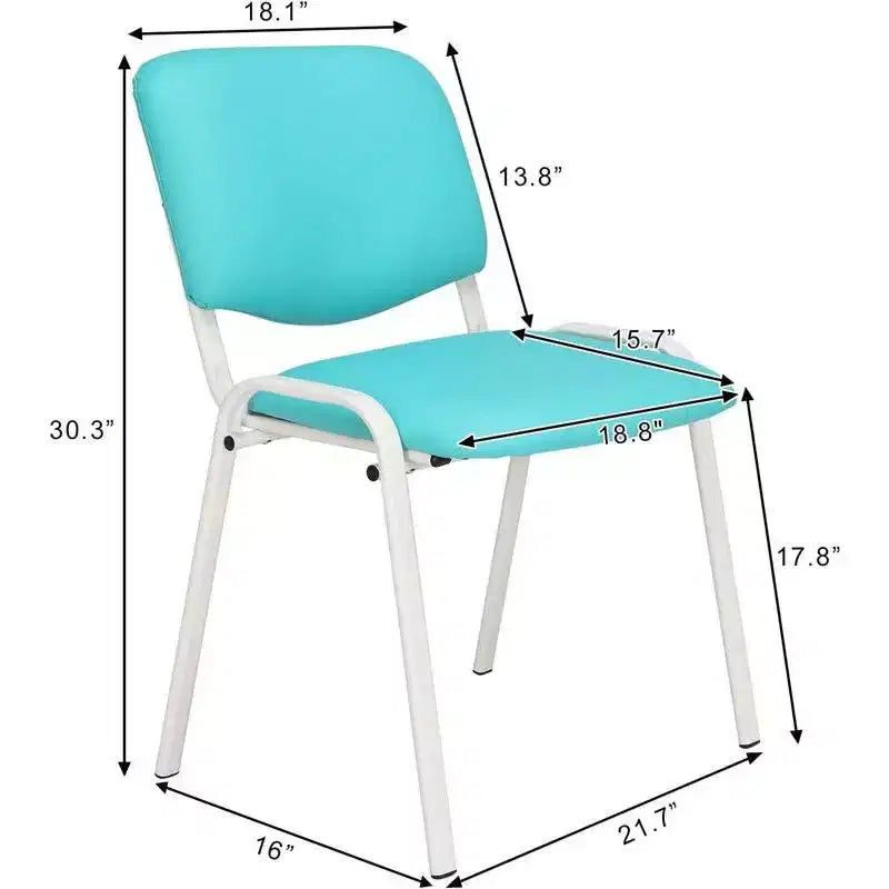 Sedie impilabili in PU per sala d'attesa e sala riunioni, set da 5