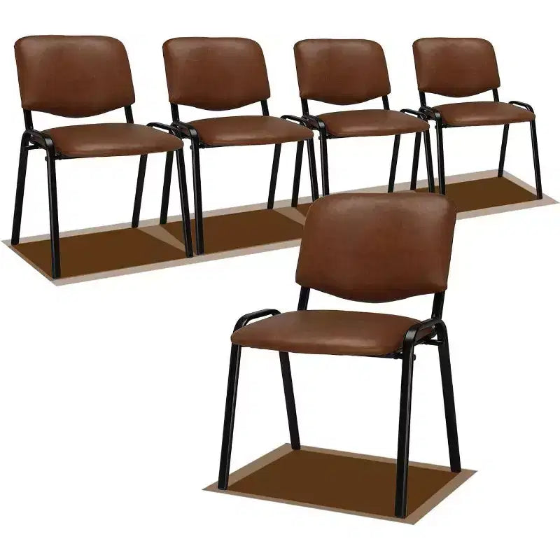 Sedie impilabili in PU per sala d'attesa e sala riunioni, set da 5