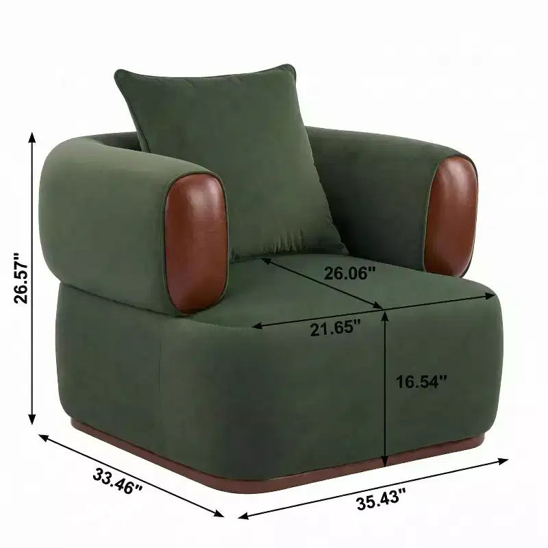 Poltrona Moderna in Velluto con Cuscino, Set di 2 | Poltrona da Salotto