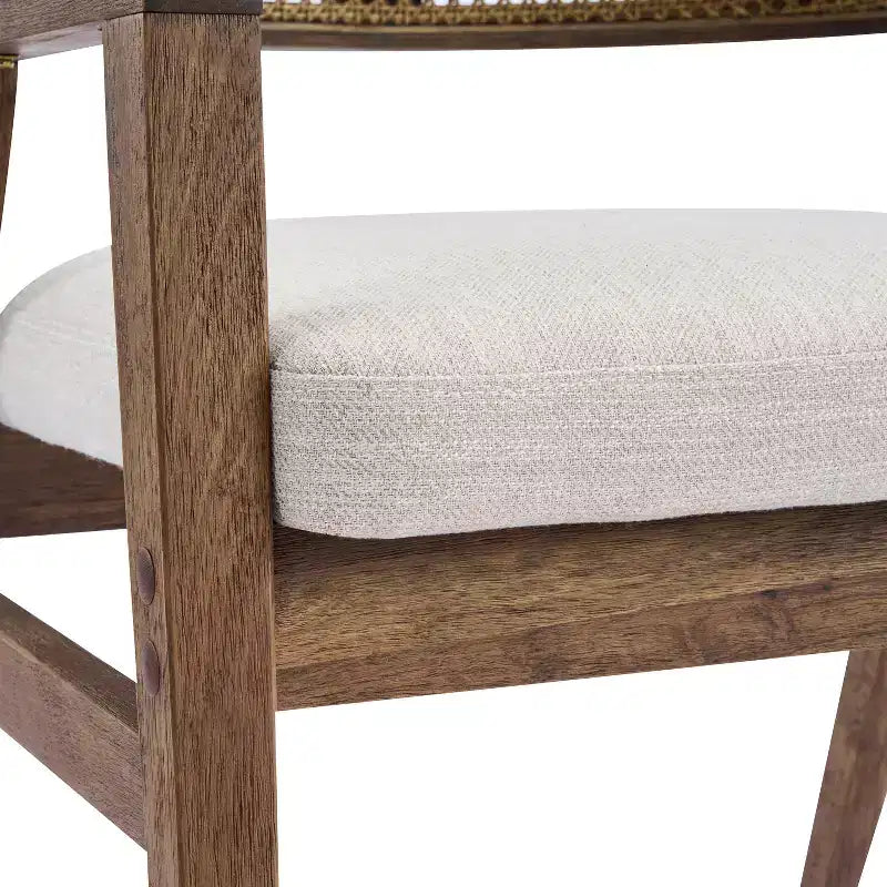 Set da pranzo allungabile 5 pezzi Mid-Century Modern con sedie con schienale in canna intrecciata