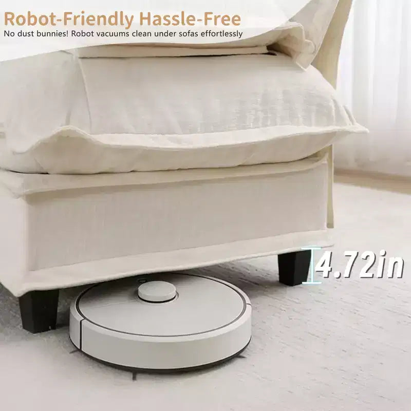 Divano componibile a U da 107" in ciniglia con chaise longue