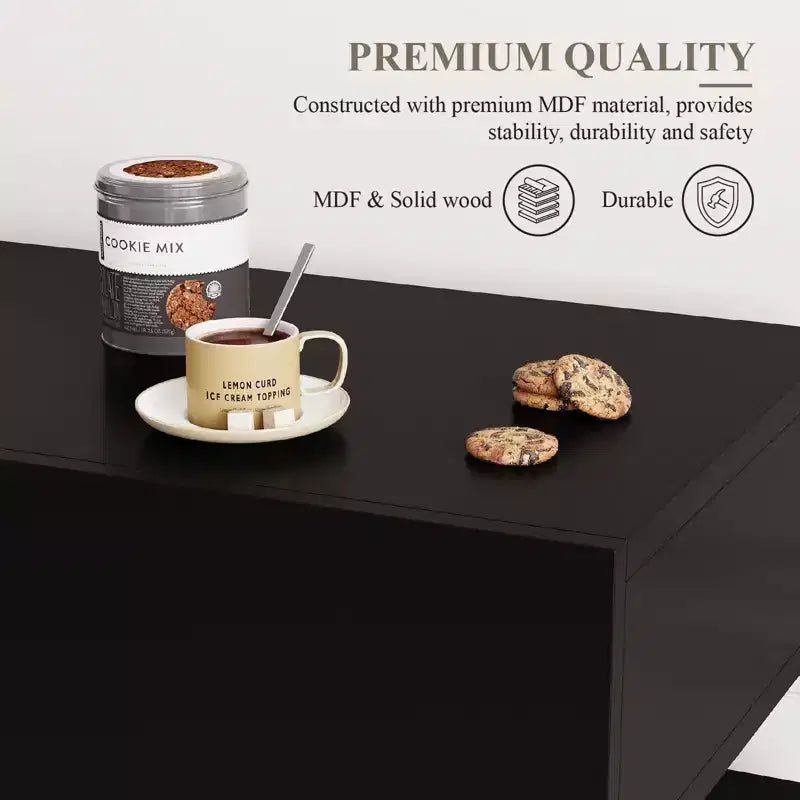 Mobile bar da caffè da 55" con 3 cassetti e stazione di ricarica integrata