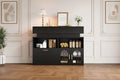 COZONY 55 Coffee Bar Cabinet with 3 Drawers & Charging Station, Kitchen Sideboard Buffet with Adjustable Shelf