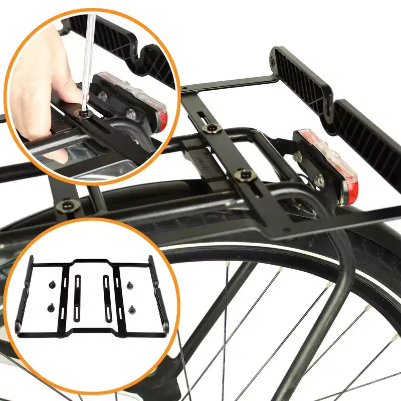 Cestino per bici a 2-in-1 e carrello multiuso per la spesa, Nero Melange