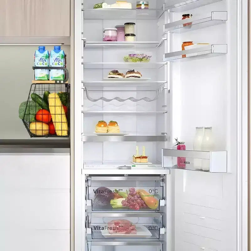 Home Collection Mensola Magnetica da Frigo con Coperchio in Legno Nera