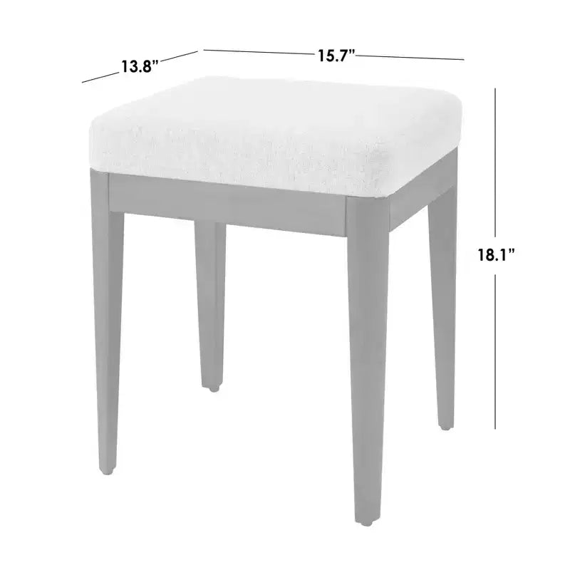 Sgabello da toeletta con finitura in rovere | Seduta moderna per camera da letto e spogliatoio