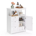 VASAGLE Floor Storage Cabinet, Storage Unit with 3 Drawers, Cabinet Freestanding, Adjustable Shelf ,White